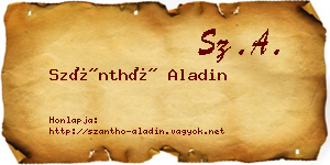Szánthó Aladin névjegykártya